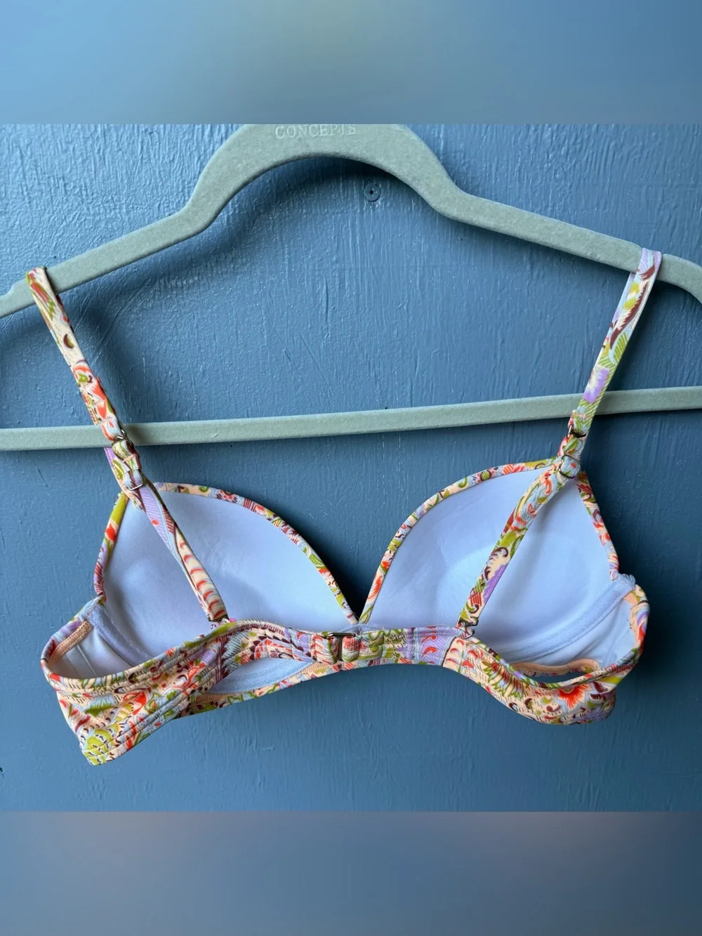 Victoria’s Secret Angel Convertible Bikini Top 34A Pastel Paisley Underwire Swim